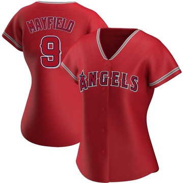 Authentic Jack Mayfield Women's Los Angeles Angels Red Alternate Jersey