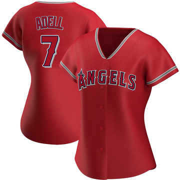 Authentic Jo Adell Women's Los Angeles Angels Red Alternate Jersey