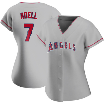 Authentic Jo Adell Women's Los Angeles Angels Silver Road Jersey