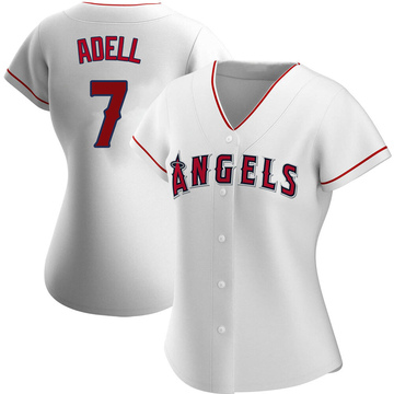 Authentic Jo Adell Women's Los Angeles Angels White Home Jersey
