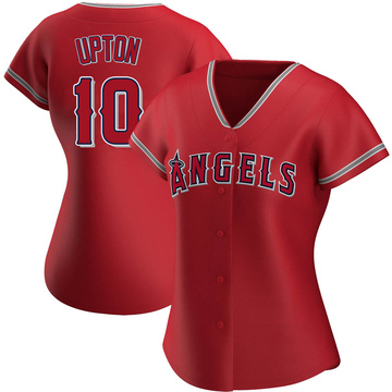 Authentic Justin Upton Women's Los Angeles Angels Red Alternate Jersey