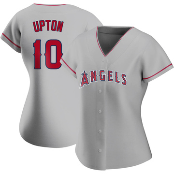 Authentic Justin Upton Women's Los Angeles Angels Silver Road Jersey