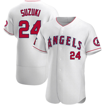 Authentic Kurt Suzuki Men's Los Angeles Angels White Jersey