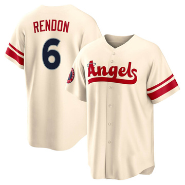 Replica Anthony Rendon Men's Los Angeles Angels Cream 2022 City Connect Jersey