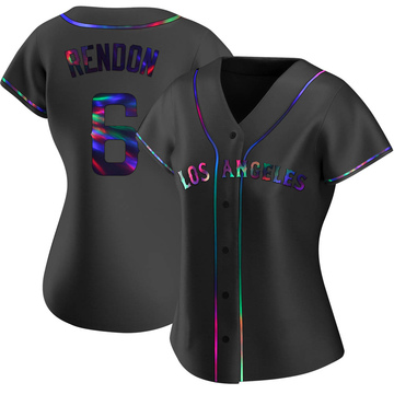 Replica Anthony Rendon Women's Los Angeles Angels Black Holographic Alternate Jersey