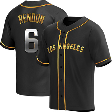 Replica Anthony Rendon Youth Los Angeles Angels Black Golden Alternate Jersey