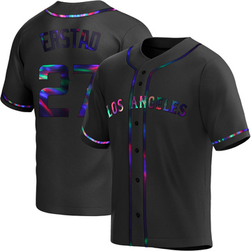 Replica Darin Erstad Youth Los Angeles Angels Black Holographic Alternate Jersey