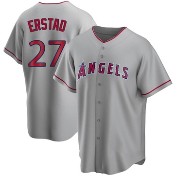 Replica Darin Erstad Youth Los Angeles Angels Silver Road Jersey