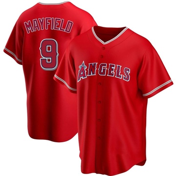 Replica Jack Mayfield Youth Los Angeles Angels Red Alternate Jersey