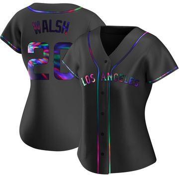 Replica Jared Walsh Women's Los Angeles Angels Black Holographic Alternate Jersey