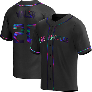 Replica Jared Walsh Youth Los Angeles Angels Black Holographic Alternate Jersey