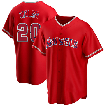 Replica Jared Walsh Youth Los Angeles Angels Red Alternate Jersey
