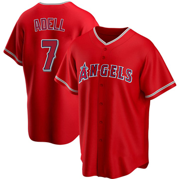 Replica Jo Adell Men's Los Angeles Angels Red Alternate Jersey