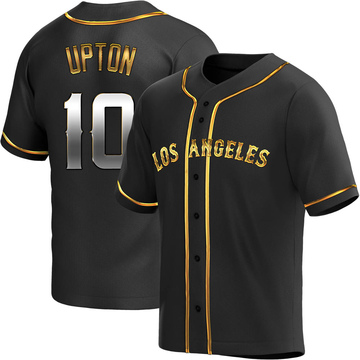 Replica Justin Upton Youth Los Angeles Angels Black Golden Alternate Jersey