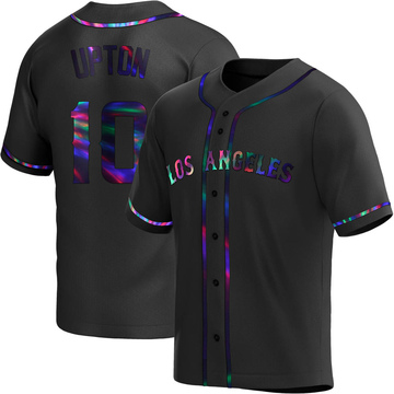 Replica Justin Upton Youth Los Angeles Angels Black Holographic Alternate Jersey