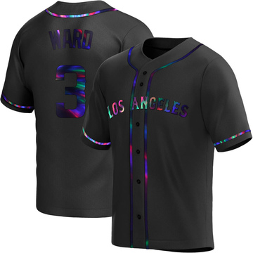 Replica Taylor Ward Youth Los Angeles Angels Black Holographic Alternate Jersey